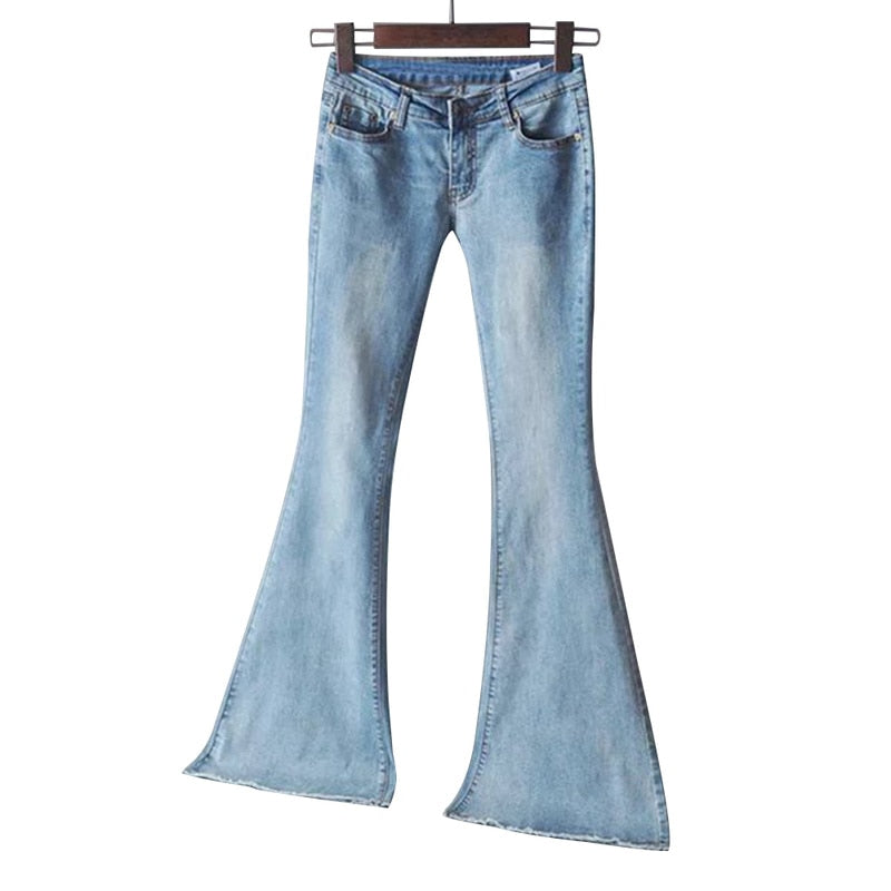 High Waist Denim Flares