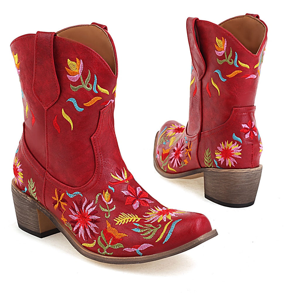 Short White Cowgirl Boots