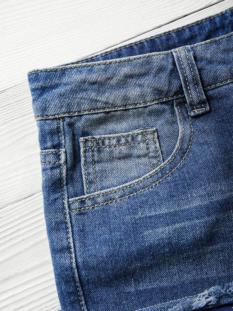 Denim Flag Shorts
