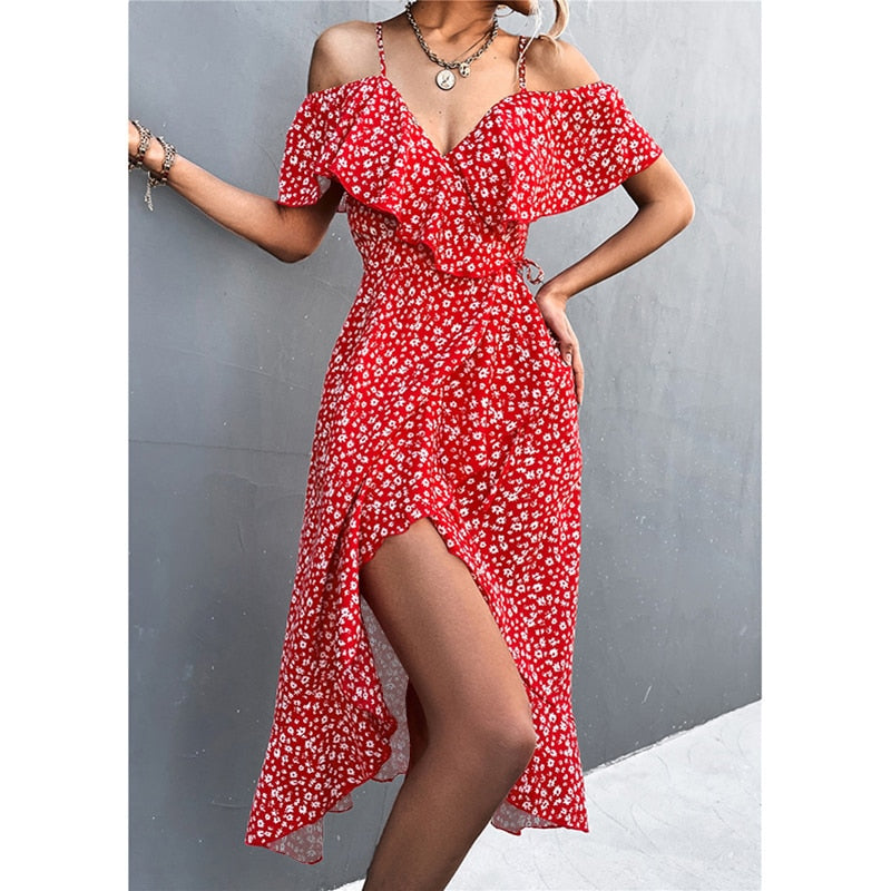 Floral Shoulder Strap Dress